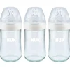 Nuk - 3 unidades de garrafas de vidro simplesmente naturais, 8 onças Outlet