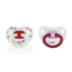 Nuk - Chupeta 2 Pk Tamanho 1 Núcleo, Estojo Misto Fashion
