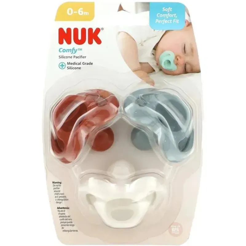 nuk__chupeta_de_silicone__SKUZvrqrvzz_0.webp Nuk - Chupeta de silicone confortável, 0-6 meses, tons terrosos, pacote com 3 Outlet