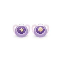 Nuk - Chupeta Genius Tamanho 1, 2 Pk Outer Space Theme, Girl New