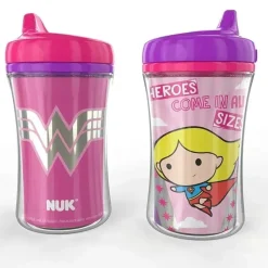 Nuk - Liga da Justiça Isolado Bico Duro Sippy Cup 9 Oz 2 Pk, Garota Sale