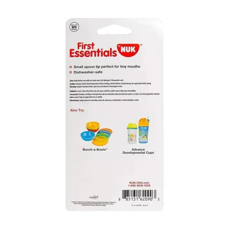 nuk__pk_first_essentials__SKU8vzYbFG0_2.webp Nuk - 4Pk First Essentials Colher Infantil Soft Bite, Ponta de Silicone Outlet