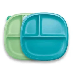Nuk - placas de sucção e tampa, cores sortidas, pacote com 2, mais de 6 meses, azul e verde Clearance