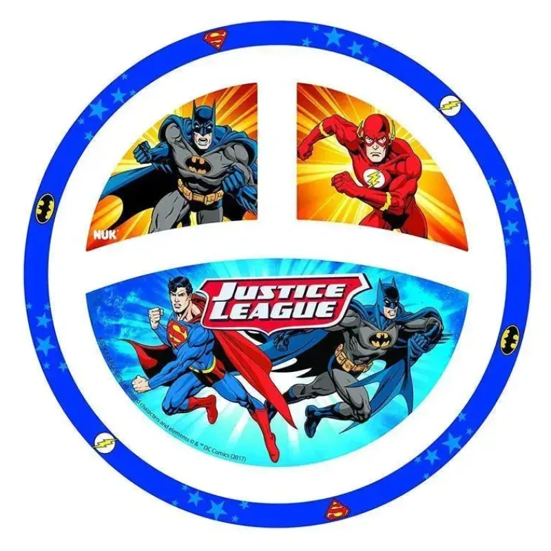 nuk__prato_de_loua_liga_d_SKU4YiRQPdx_0.webp Nuk - Prato de Louça Liga da Justiça 1 Pk, Menino New