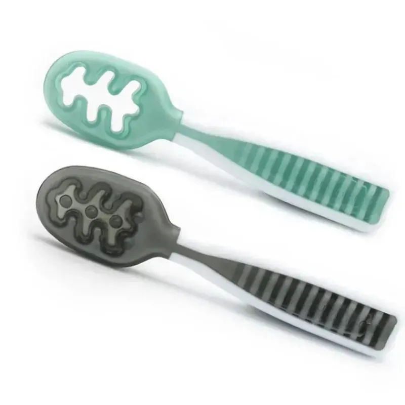 NumNum Dual Stage pré-colher GOOtensils - Glacier Green e Storm Grey Discount