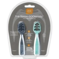 NumNum Dual Stage pré-colher GOOtensils - Glacier Green e Storm Grey Discount
