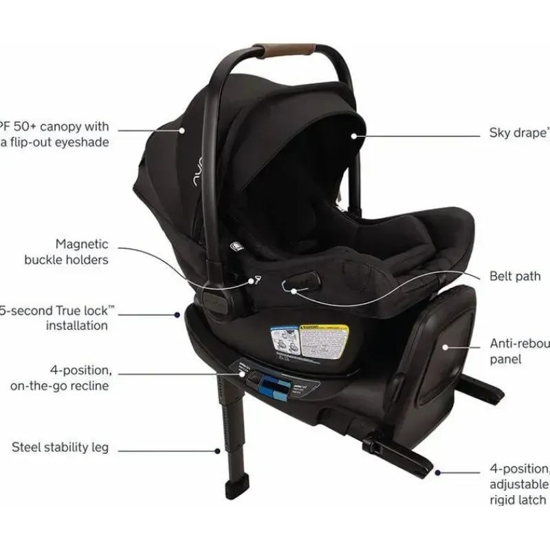 nuna__cadeira_auto_infant_SKUq7cVgo8T_1.webp Nuna - Cadeira Auto Infantil Pipa Aire Rx com Base, Hazelwood Hot