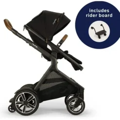 Nuna - carrinho DEMI Next com Rider Board, Caviar Hot