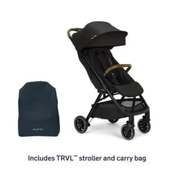 Nuna - Carrinho Trvl Com Bolsa De Viagem Caviar New