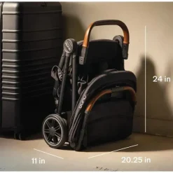 Nuna - Carrinho Trvl Com Bolsa De Viagem Caviar New
