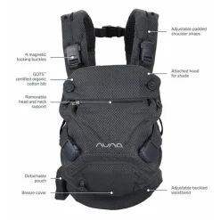 Nuna - CUDL Clik 4 em 1 Baby Carrier, Jeans Fashion