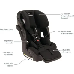Nuna - Lumn Harness Booster Seat Caviar Hot