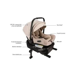 Nuna - Pipa Aire Infant Car Seat, Biscotti Hot