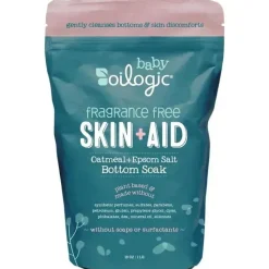 Oilogic Baby Oilogic - Banho de imersão, pele e auxílio para banho de sal Epsom com aveia Essentials para bebês Best