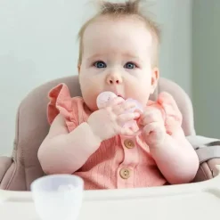 Ola Baby - Alimentador de frutas frescas de silicone e conjunto de picolé para introdução de alimentos sólidos, lilás Discount