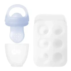 Ola Baby - Alimentador de frutas frescas de silicone e conjunto de picolé para introdução de alimentos sólidos, mirtilo Discount