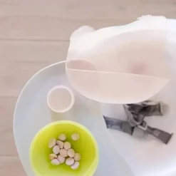 Ola Baby - Babador impermeável de silicone dobrável para bebê com estojo de viagem, 2 unidades, mirtilo/pérola Sale