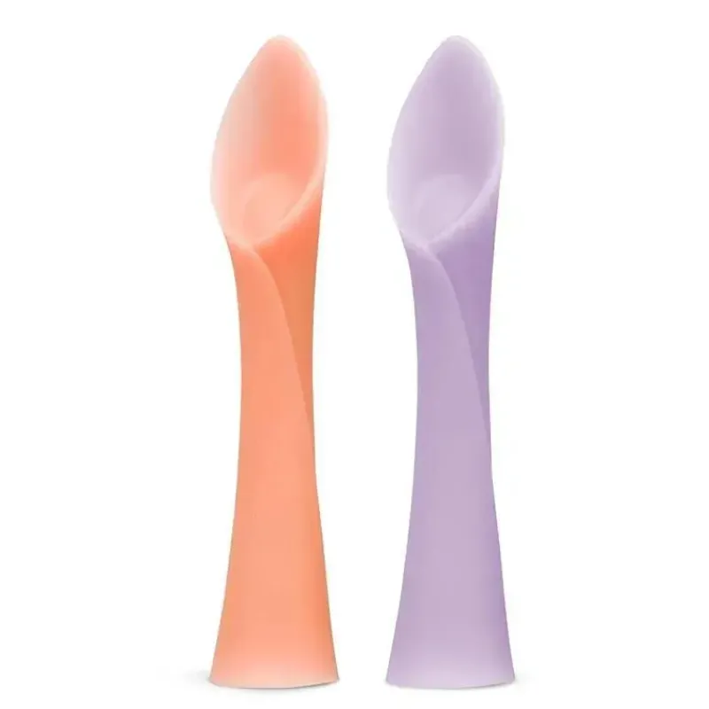 ola_baby__colher_de_trein_SKU7AYxfwgp_0.webp Ola Baby - Colher de treinamento de ponta macia 100% silicone para desmame conduzido por bebês, pacote com 2, coral/lilás Outlet