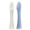 Ola Baby - Colher de treinamento com ponta macia 100% silicone para desmame conduzido por bebês, pacote com 2, pérola/mirtilo Outlet
