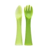 Ola Baby - Conjunto de garfo de treino + colher de 2 unidades, verde Hot