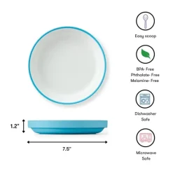 OmieBox Omie - Toddler Plate With Dividers, Blue | 1 plate Outlet