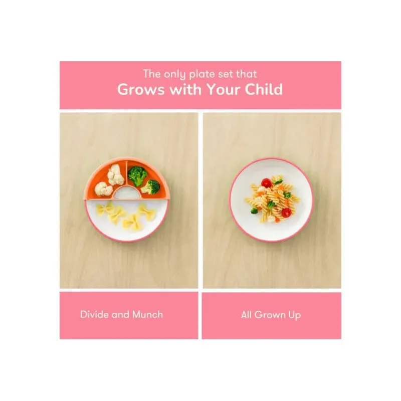 omie__toddler_plate_with__SKUOfPUO6nY_2.webp OmieBox Omie - Toddler Plate With Divider, Pink | 1 plate Hot