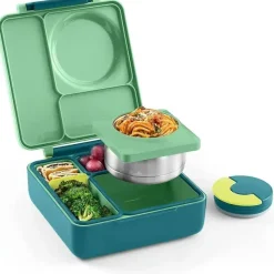 OmieBox - Caixa Bento Isolada com Jarra Térmica para Alimentos à Prova de Vazamento, Prado Fashion