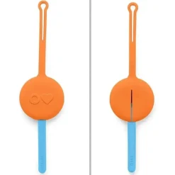 OmieBox - Garfo e colher reutilizáveis ​​de plástico 2 unidades com cápsula para crianças, nascer do sol Outlet