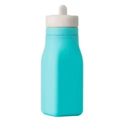OmieBox - Garrafa de água de silicone à prova de vazamentos, azul-petróleo New