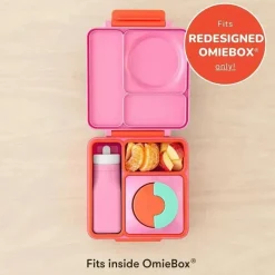 OmieBox - Garrafa de água de silicone à prova de vazamentos, rosa Hot