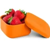 OmieBox - Recipientes de silicone para lanches à prova de vazamentos para viagem, laranja Fashion