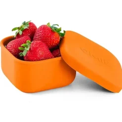 OmieBox - Recipientes de silicone para lanches à prova de vazamentos para viagem, laranja Fashion