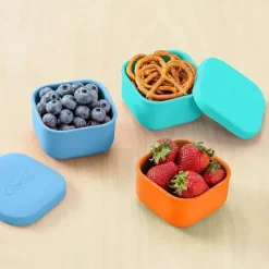 OmieBox - Recipientes de silicone para lanches à prova de vazamentos para viagem, laranja Fashion