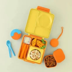 OmieBox - Recipientes de silicone para lanches à prova de vazamentos para viagem, laranja Fashion