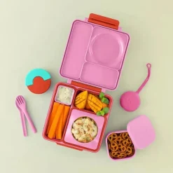 OmieBox - Recipientes para armazenamento de alimentos com tampa, rosa New