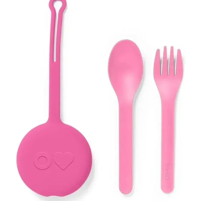 omiebox__talheres_de_garf_SKUll3BmH4V_0.webp OmieBox - Talheres de garfo e colher reutilizáveis de plástico 2 unidades, rosa bolha New