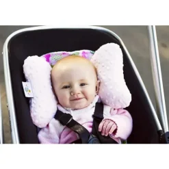 Baby Elephant Ears Orelhas de Minky Rosa Elefante de Luxo para Bebês, Apoio de Cabeça Infantil Best