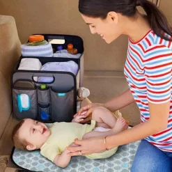 Munchkin Organizador de porta-malas dobrável Brica Out-N-About e estação de troca de fraldas, cinza Discount