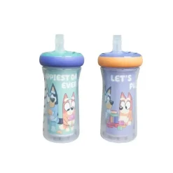 The First Years Os primeiros anos - copo de palha isolado Bluey Kids, 2Pk Hot