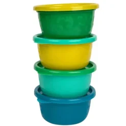 The First Years Os primeiros anos - Tigelas reutilizáveis GreenGrown® com tampa - Tigela para lanche infantil, 4 unidades Sale
