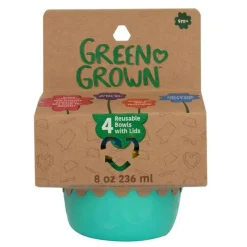 The First Years Os primeiros anos - Tigelas reutilizáveis GreenGrown® com tampa - Tigela para lanche infantil, 4 unidades Sale