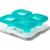 Oxo - Blocos de bebê de silicone de 4 onças, azul-petróleo Hot