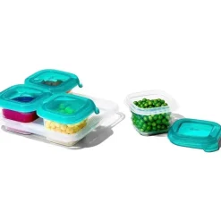 Oxo - Blocos de bebê de silicone de 4 onças, azul-petróleo Hot