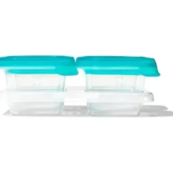 Oxo - Blocos de bebê de silicone de 4 onças, azul-petróleo Hot