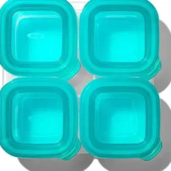 Oxo - Blocos de bebê de silicone de 4 onças, azul-petróleo Hot