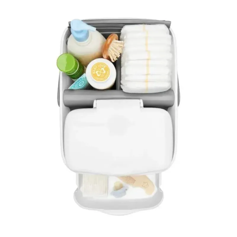 oxo__caddy_de_fraldas_inf_SKUjxfxbHTZ_2.webp Oxo - Caddy de fraldas infantil com trocador, branco/cinza Fashion