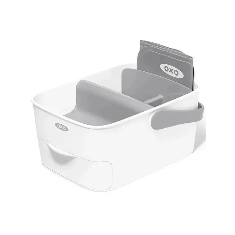 oxo__caddy_de_fraldas_inf_SKUjxfxbHTZ_4.webp Oxo - Caddy de fraldas infantil com trocador, branco/cinza Fashion