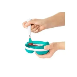 Oxo - Colher de alimentação Tot On-the-Go com estojo de viagem, azul-petróleo Hot