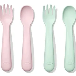 Oxo - Conjunto de garfo e colher de plástico Tot 4Pk, opala/flor Clearance