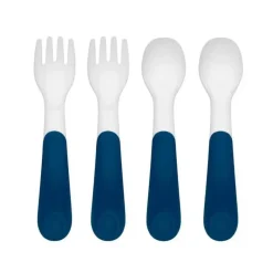 Oxo - Multipack de garfo e colher de plástico Tot 4Pk, azul marinho New
